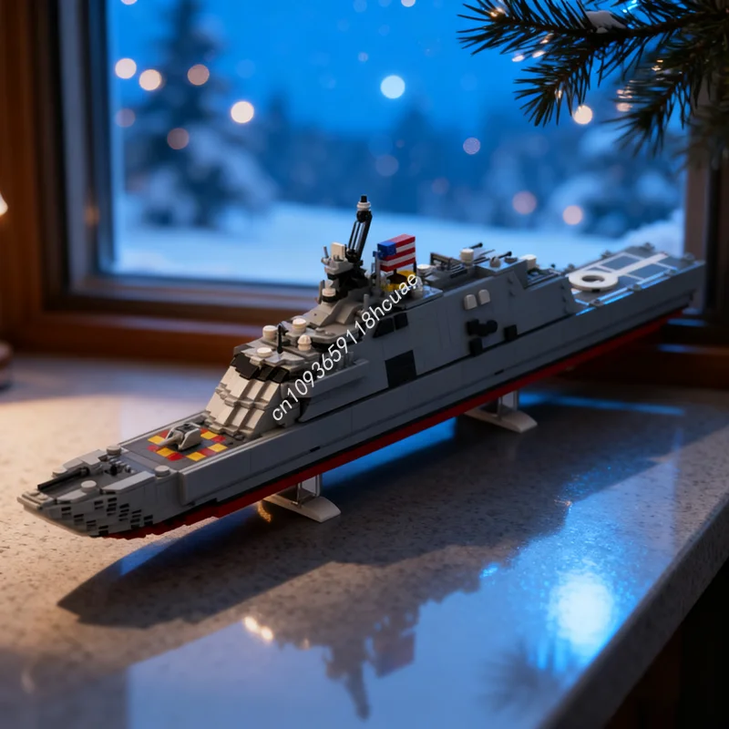 

1012 шт. MOC USS Freedom LCS 1 создатель модели строительных блоков архитектура сборка DIY кирпич детские рождественские подарки игрушки на день рождения