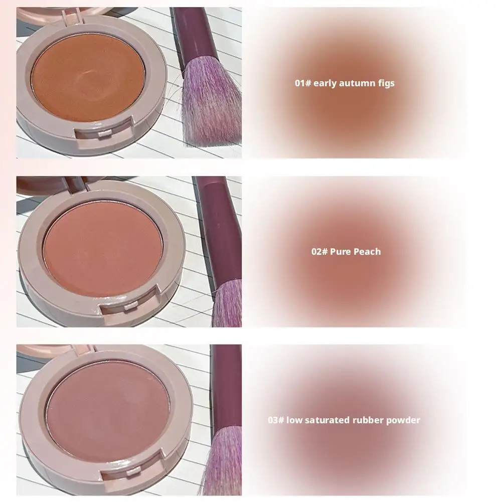 الخريف الشتاء الخد كفاف الطبيعية ماتي منخفضة التشبع عارية اللون الكورية لطيف فتاة أحادية اللون أحمر الخدود مسحوق أحمر الخدود لوحة