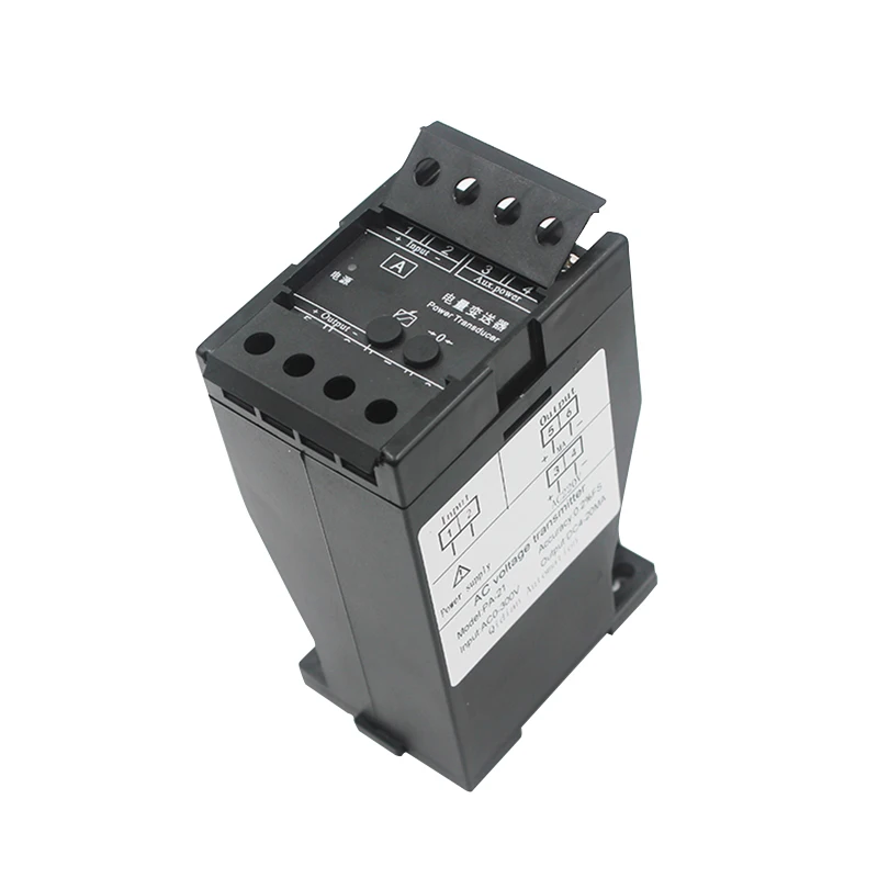 PA21 Single phase AC voltage transducer 100V 220V 380V input voltage sensor 4-20ma 0-10V  ac voltage transmitter