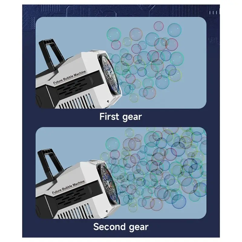 Máquina de bolhas ecológica, máquina de bolhas automática portátil com luzes LED para jogos aquáticos internos/exteriores, festas