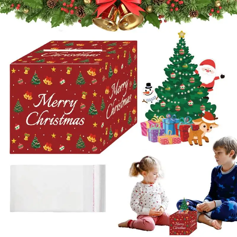 

Christmas Money Box For Cash Pull Christmas Surprise Money Box With Pull Out Card And 30 Transparent Cash Bags Money Storage Box