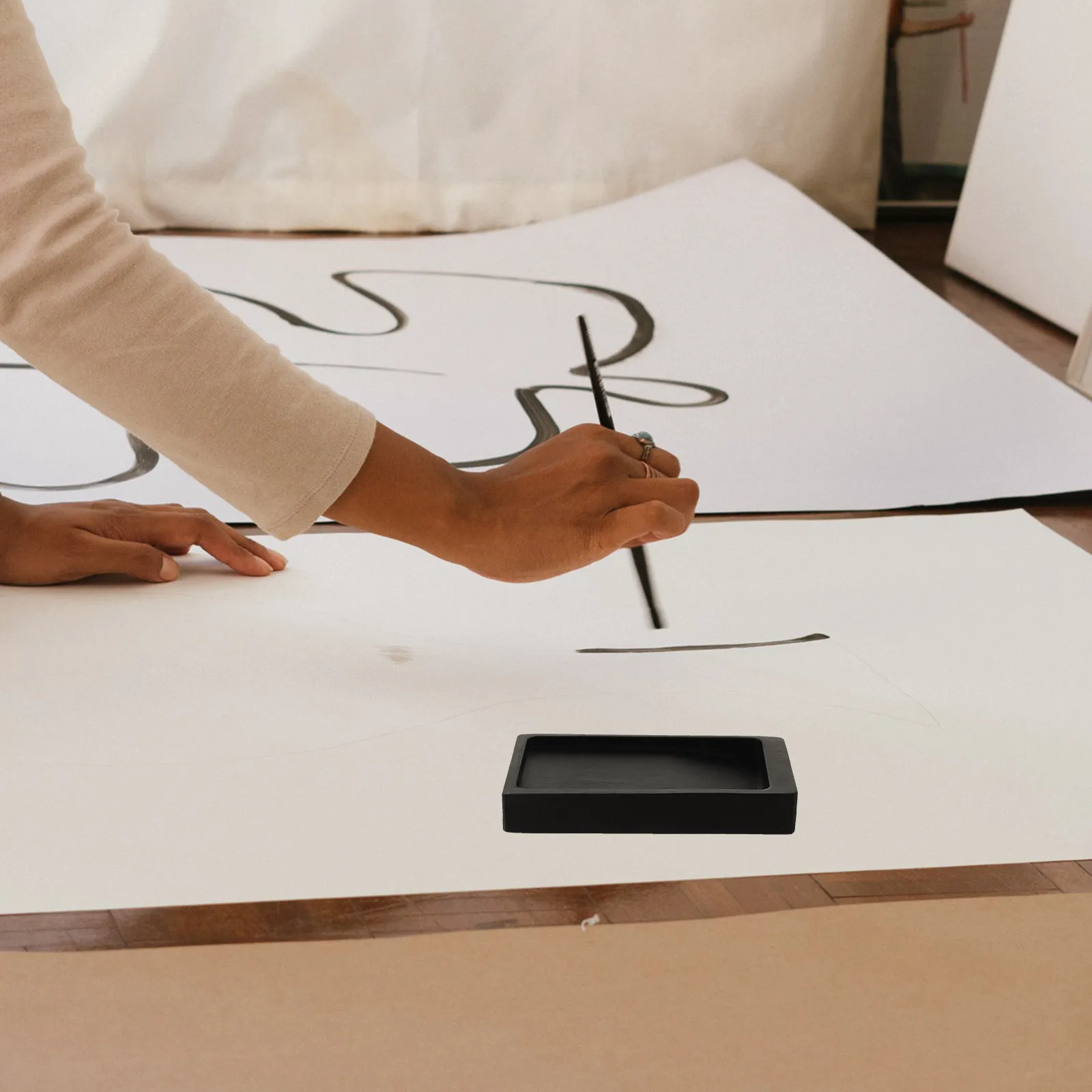 

Многофункциональная подставка для чернил Stone Calligraphy Inkslab, настольный контейнер для чернил для рисования и письма