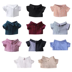 For 20cm Idol  Doll Clothes Accessories Striped Short Sleeve Cotton Stuffed Doll Shirt Top Blouse T-shirt Kids Toy Gift