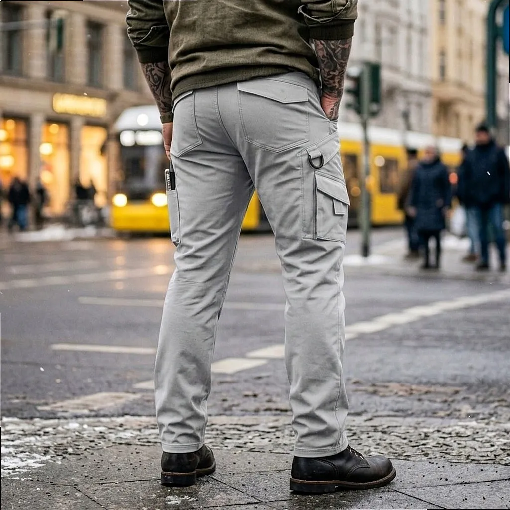 Men's Cargo Pants Multi Pocket Casual Trousers Spring Summer Overall Jumpsuit