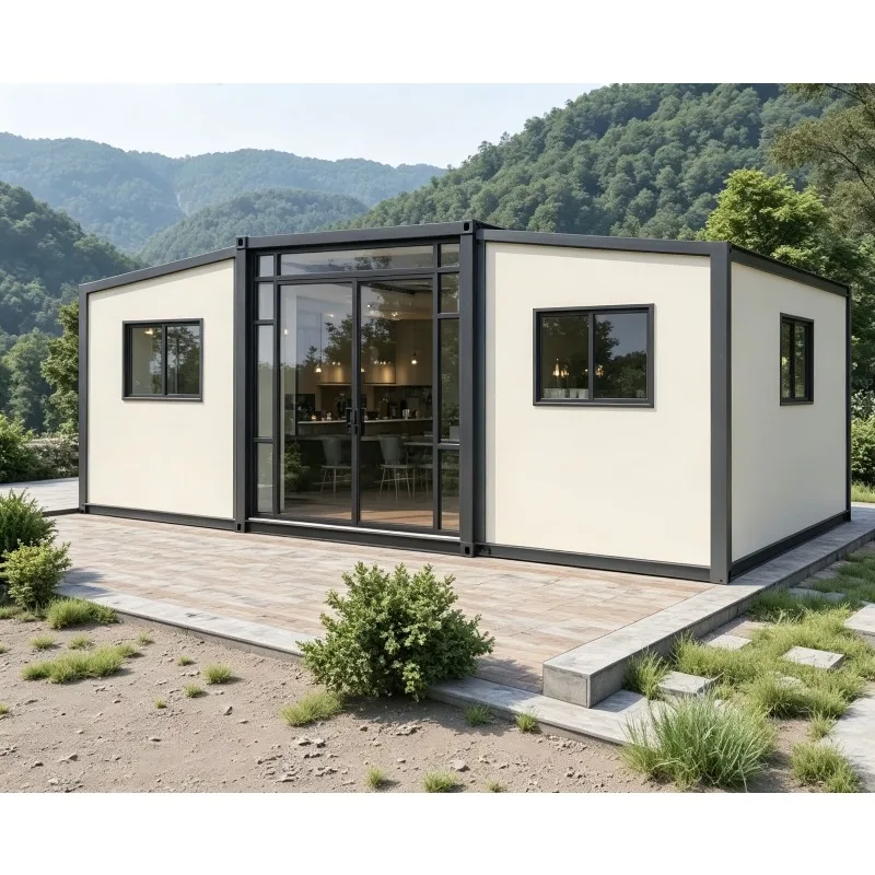Customized Luxury Prefabricated Folding Home Modern Durable Quality Expandable Container House 40Ft 60m2 Modular Prefab House