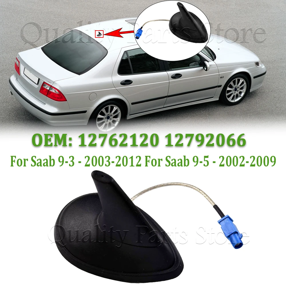 For Saab 9-3 2003-2012 For Saab 9-5 1998-2009 Car NEW Shark Fin Sat Nav Roof Antenna Aerial 12762120 12792066 12805063 5374020