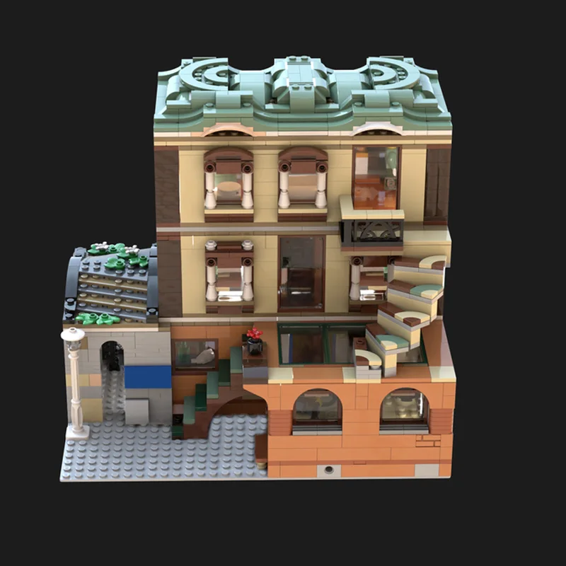 Bloques DIY montaje Modular casa de huéspedes modelo de construcción creativo conjunto de bloques de construcción colección de arquitectura juguetes educativos regalo