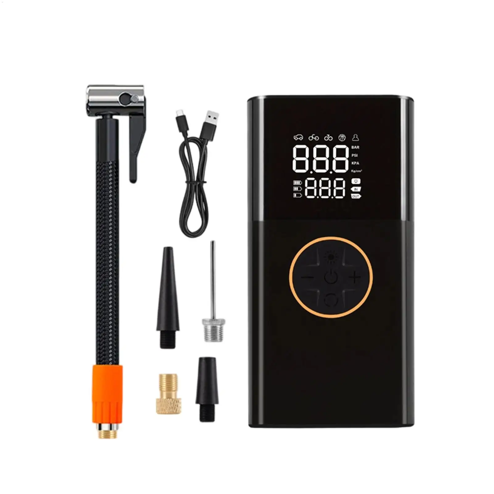 Car Tire Inflator 5-Mode Rechargeable Compressor Tool Portable Car Air Pump for Automobile Truck SUV RV Motorcycle Bike Ball