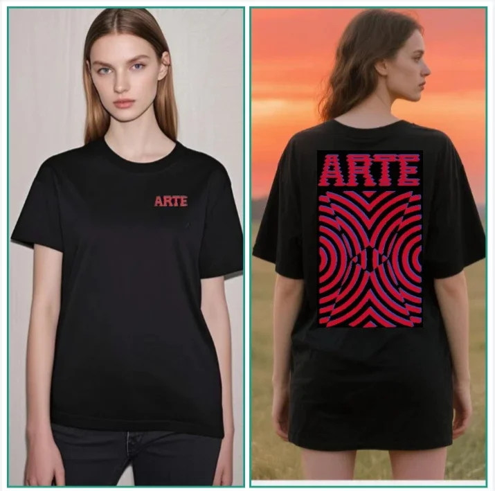 

Arte Antwerp Letter Print Men's T-shirt Elements Print T-shirt Oversized Y2k Luxury Brand Unisex Streetwear women's Clothing