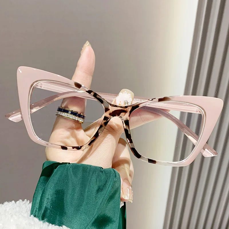 

Fashion Luxury Brand Design Cat Eye Frame Blue Light Photochromic Women Farsightedness Reading Glasses Degrees 0~+600 Eyeglass