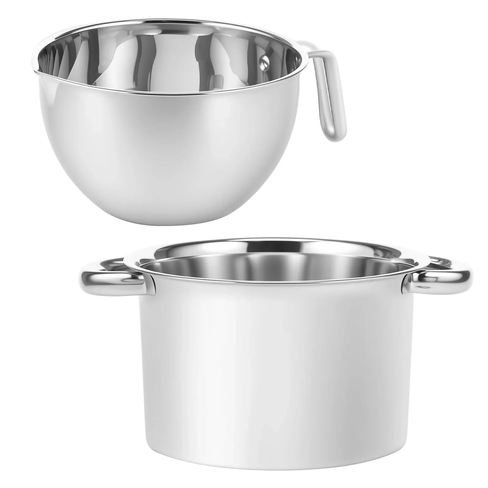 Doppelwandiger Edelstahl-Schmelztopf-Set, temperaturbeständiger Kerzenwachs-Schmelztopf für Schokolade und Süßigkeiten