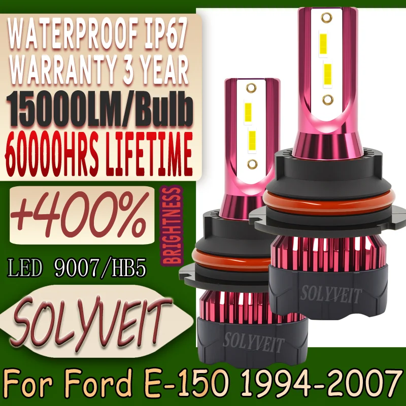 

durable Improve Driving Safety Faster Response Headlight LED For Ford E-150 1994 1995 1996 1997 1998 1999 2000 2001 2002-2007