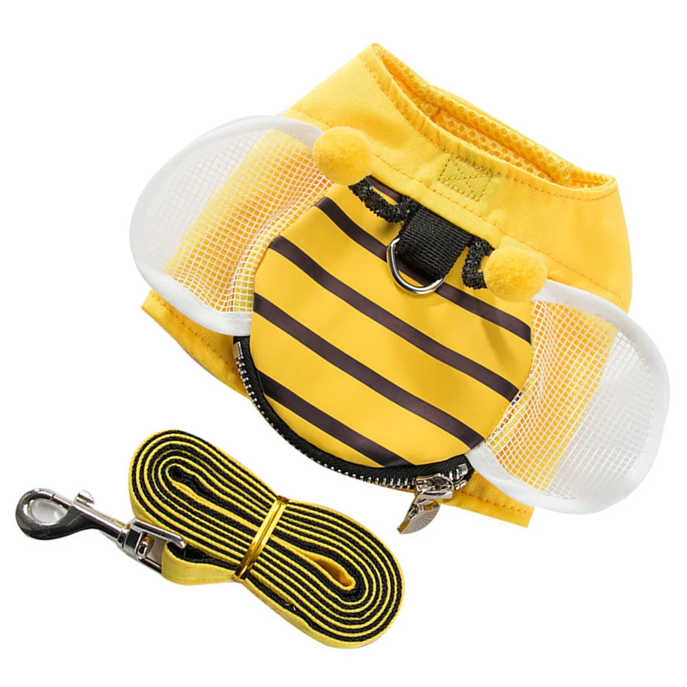 

1Set Pet Harness Dog Vest Harness Set Yellow M Thickened Rope Design Easy Clean Reflective Safety Straps for Small Medium Dogs