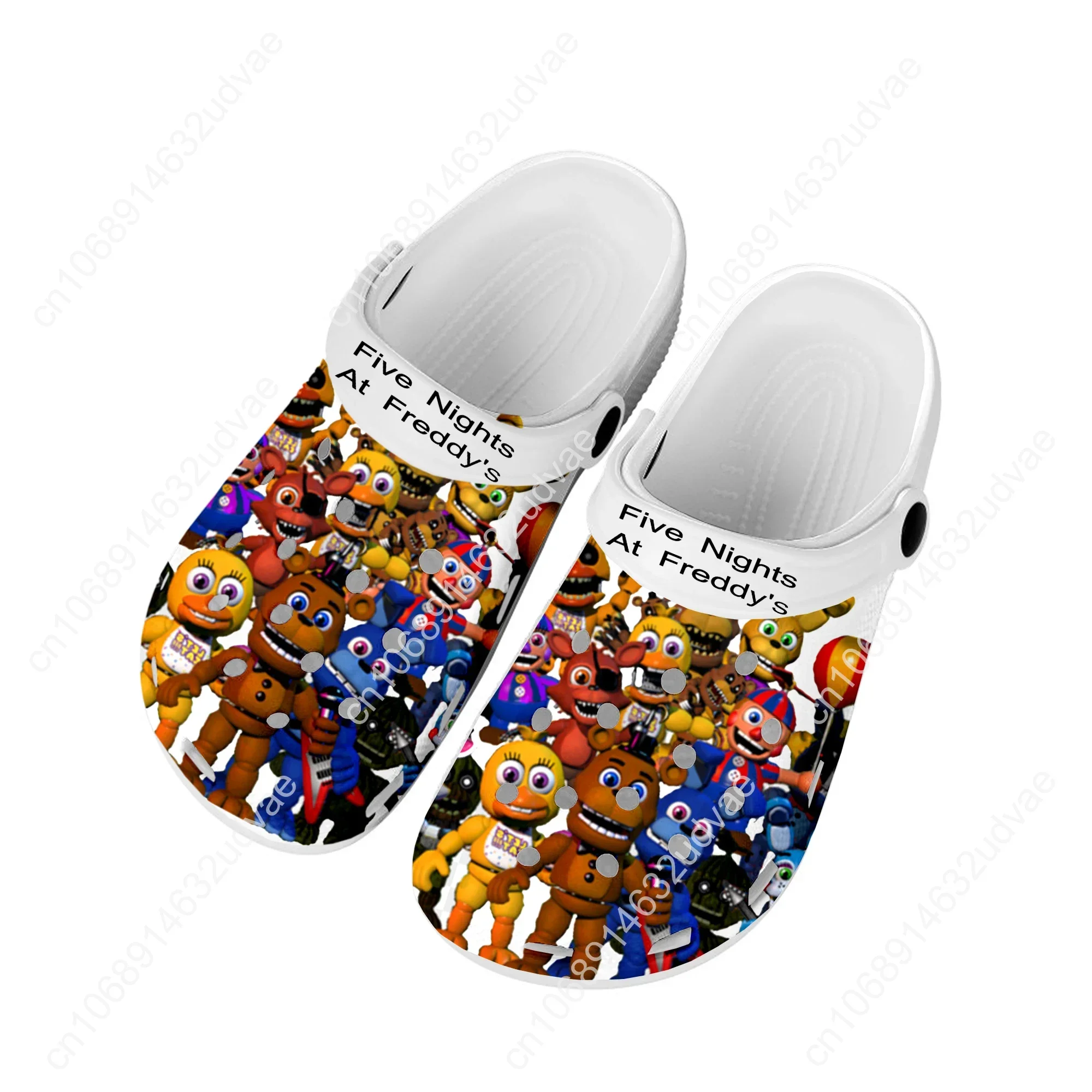 Fnaf F-Freddy Anime At Game N-Nights Cartoon F-Five Home Clogs Custom Water Shoes Mens Womens Garden Clog Beach Hole Slippers