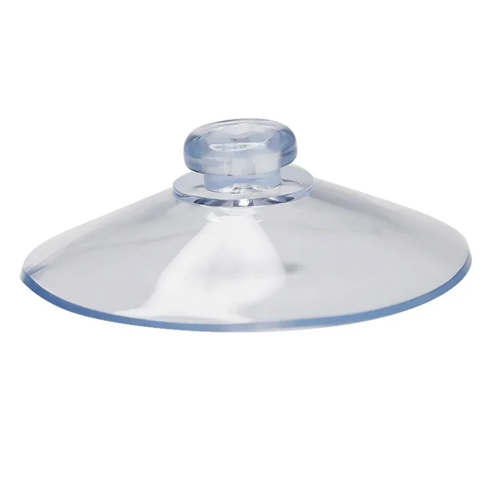 55mm/50mm Mushroom Head Sucker PVC Fish Tank Transparent Glass Sucker Perforated Clear Suction Cups Home Decoration