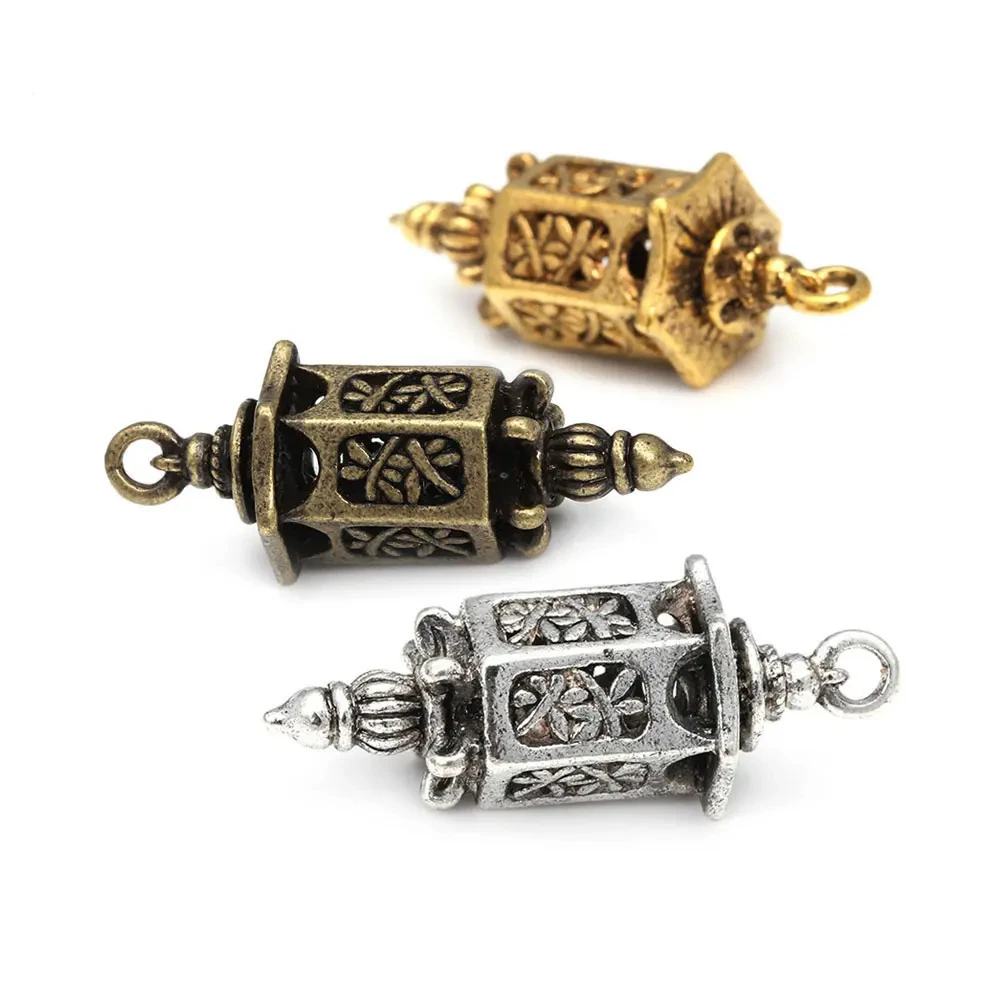 

6PCS 35x12MM Antique Bronze Vintage Style Zinc Alloy Lanterns Charms Pendants Jewelry Making Supplies Diy Findings Accessories