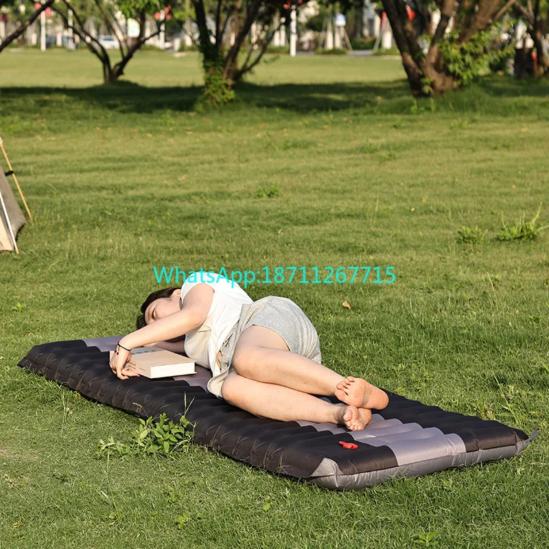 Portable lunch break folding air mattress, thick and anti-slip inflatable mattress for outdoor camping