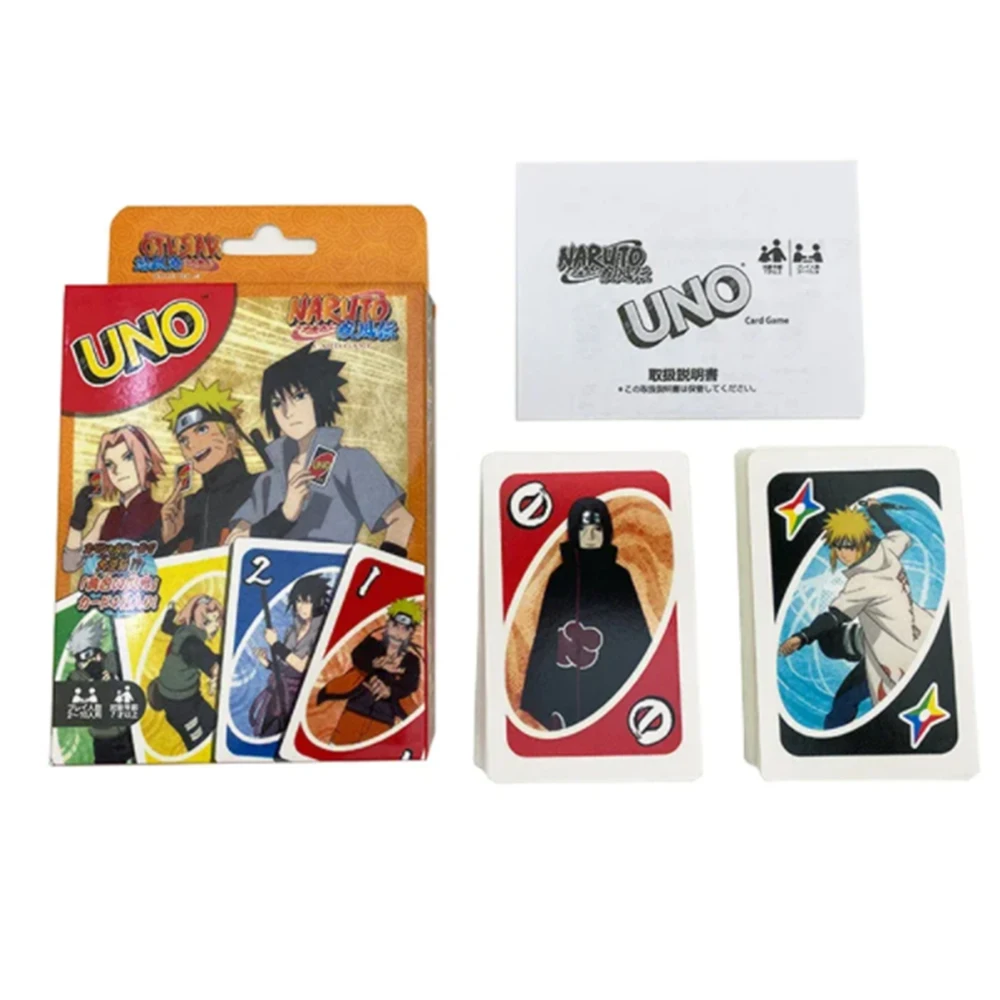 Anime UNO NARUTO Card And UNO Zelda Card Game Family Funny Entertainment Board Game Poker Cards Game Gift Box