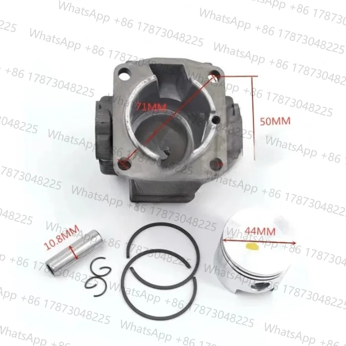 44MM TH48 CYLINDER KIT FOR KAWASAKI KBL48 KBH48 KAAZ TRIMMER BRUSHCUTTER ZYLINDER HEAD PISTON RINGS PIN CLIPS ASSEMBLY