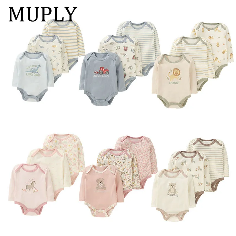 

3PCS Baby boy clothes Baby boy long-sleeved onesies newborn baby clothes cotton fabric spring and Autumn New styie