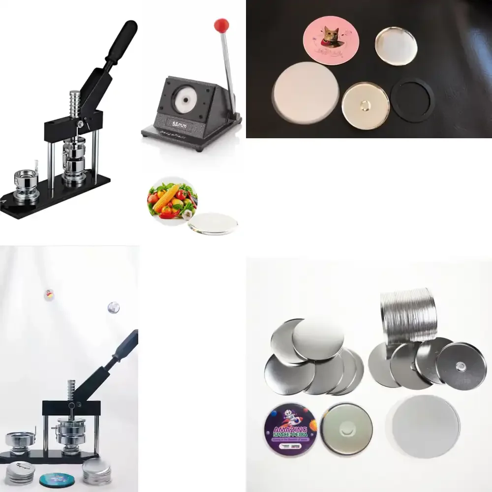 Qwinn 2026Hot sell 58MM Magnetic Fridge Magnet Making Machine Tinplate Fridge Magnet Machine Metal Cutter Consumables DIY