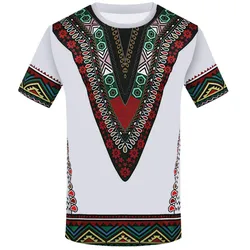 Men's Round Neck Shirt 3d Print Ethnic African Clothing Summer New   T-shirt 2021