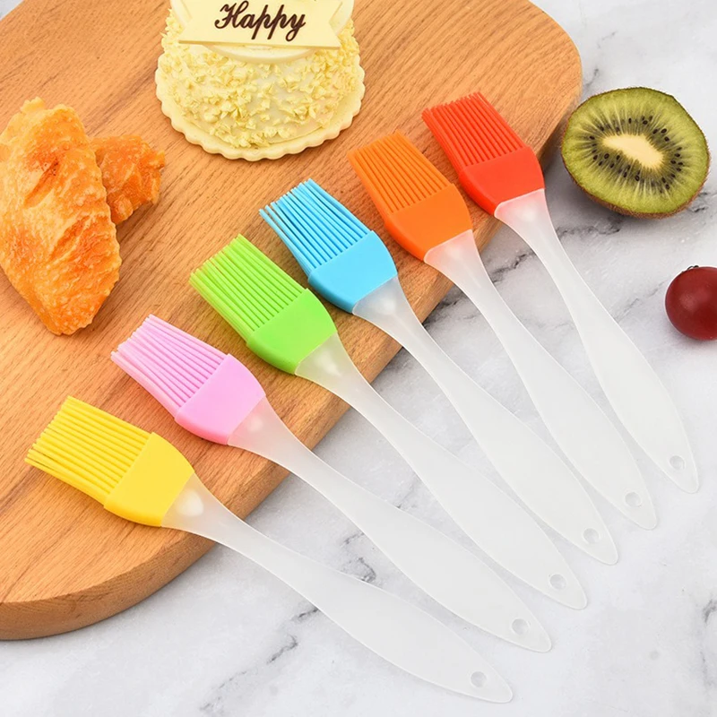 6/12PCS Random Colors Silicone Oil Brush Easy Clean Kitchen Baking Brush for Cake Meat Sauce Cooking Useful Kitchen Gadgets ZYF