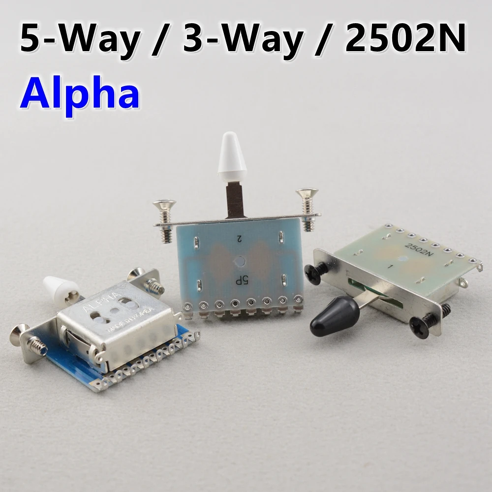 Genuine Alpha Electric Guitar Pickup Selector Switch 5-Way / 3-Way / 2502N - Made in Korea