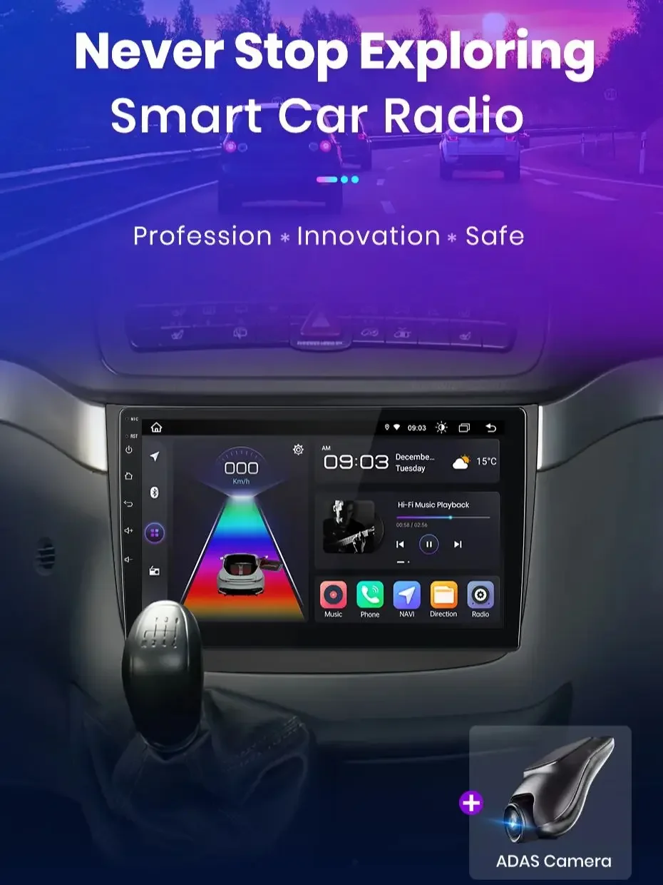 Junsun AI 4G LTE Wireless CarPlay Android Auto Autoradio für Mercedes Benz Vito W639 Viano 2003-2015 Intelligente Systeme Stereoanlage – Detail 4