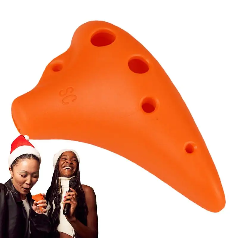 Ocarina-Flauta Colecionável com Songbook Tutorial e Cordão para Crianças, Resina SC Key, Instrumento de Flauta de 6 Furos
