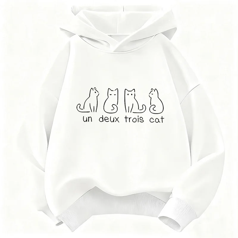 Lustiger, hübscher Katzen-Hoodie für Kinder, Kinder-Sweatshirt, Kapuzenpullover, lässige Hoodies für Jungen und Mädchen, Kleidung, Harajuku