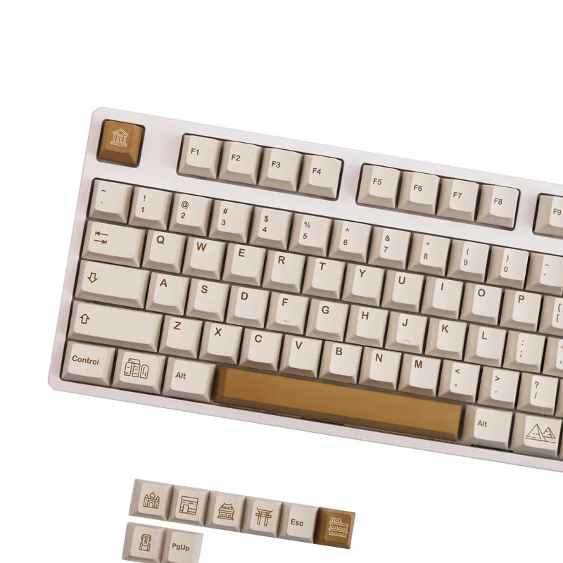 Imagem -03 - Chaves Conjunto Gmk Civilizações Keycaps Pbt Tintura Sublimação Chave Tampões Cherry Perfil Keycap com Iso Entrar 3u 7u Barra de Espaço 1.75u 2u 140