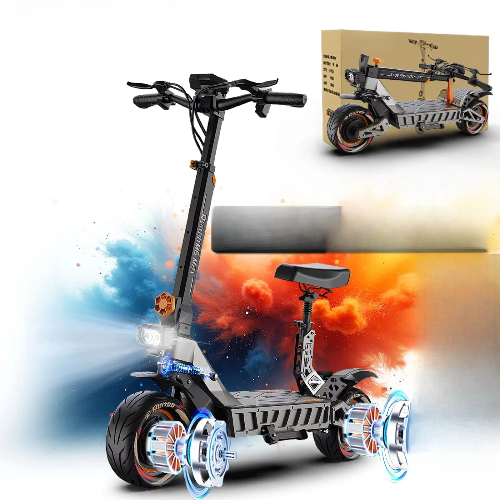 

M6 MAX Electric Scooter Dual Motor Foldable Scooter Electric with Adult Seat Powerful