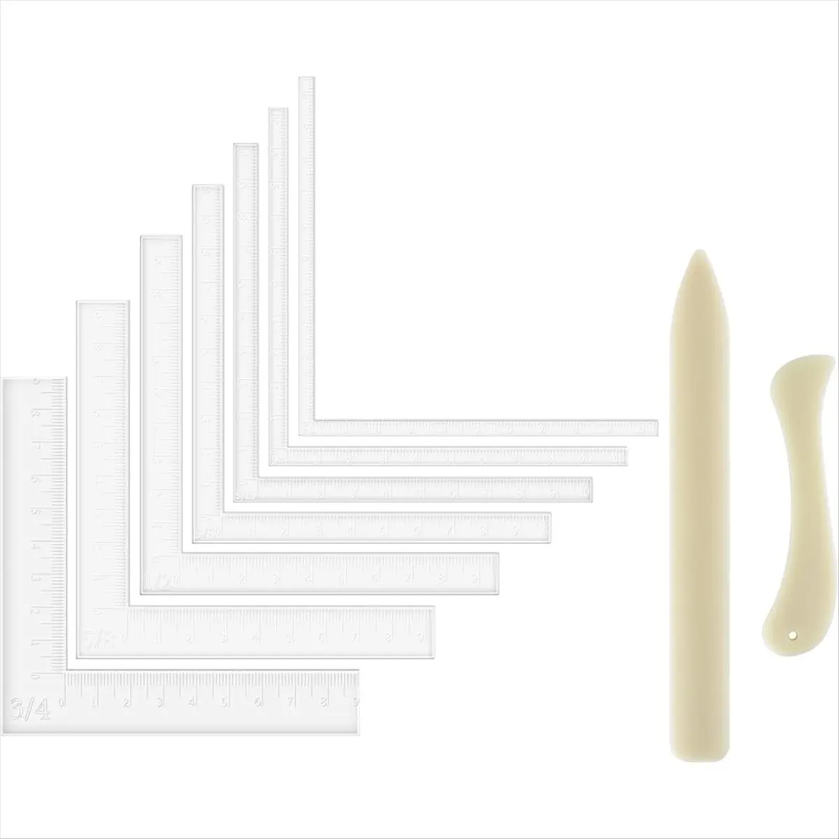 Best of 2026 9Pcs -Positioning Pieces Card Corners Helpers with Bone Folder Tool for Paper-Craft Card Making and Scrapbooking
