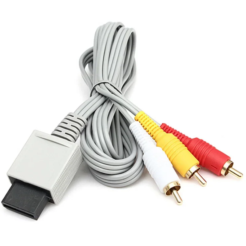 1.8m Component Audio Video Cable For Nintend Wiis U Gold Plated HD Component TV 3RCA Wire Cable For Nintend Wiis U