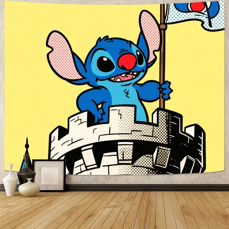 

1 шт., гобелен с замком из мультфильма, милый домашний декор, полиэстер, настенный гобелен для гостиной, спальни, детский подарок