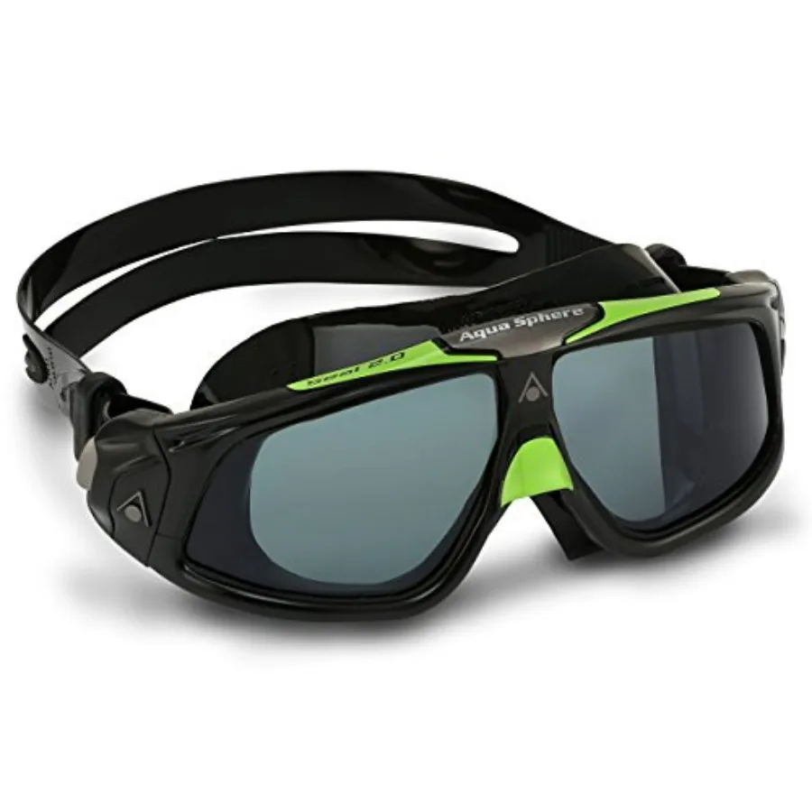 

Seal 2.0 Swimming Goggles for competitive swimming - polycarbonate lens with black frame and green tint - anti-fog, UV protecti
