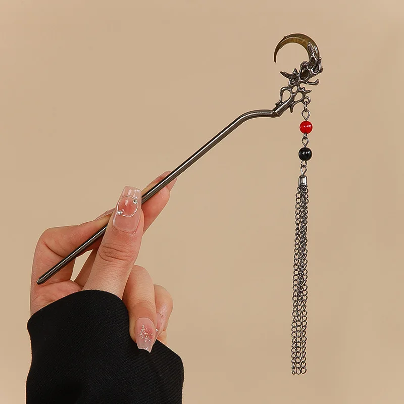 النمط القديم فراشة شرابة معدنية المرأة زهرة دبوس الشعر النمط الصيني الجديد الجزء الخلفي من رأس دبوس الشعر ملفوف #3