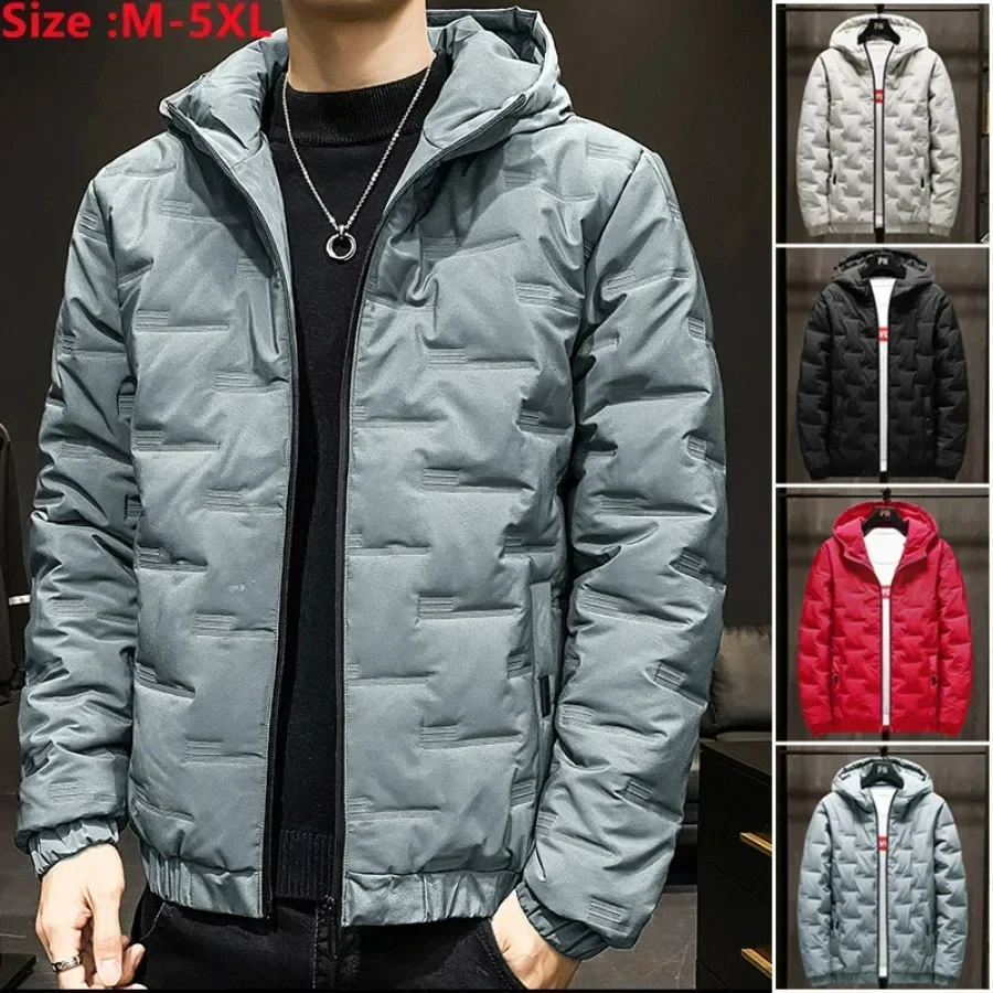 New 2023 Men's Autumn Winter Warm Parkas Fashion Casual Overcoat Jacket with Hat Male Long Windbreaker Windproof Men Clothing