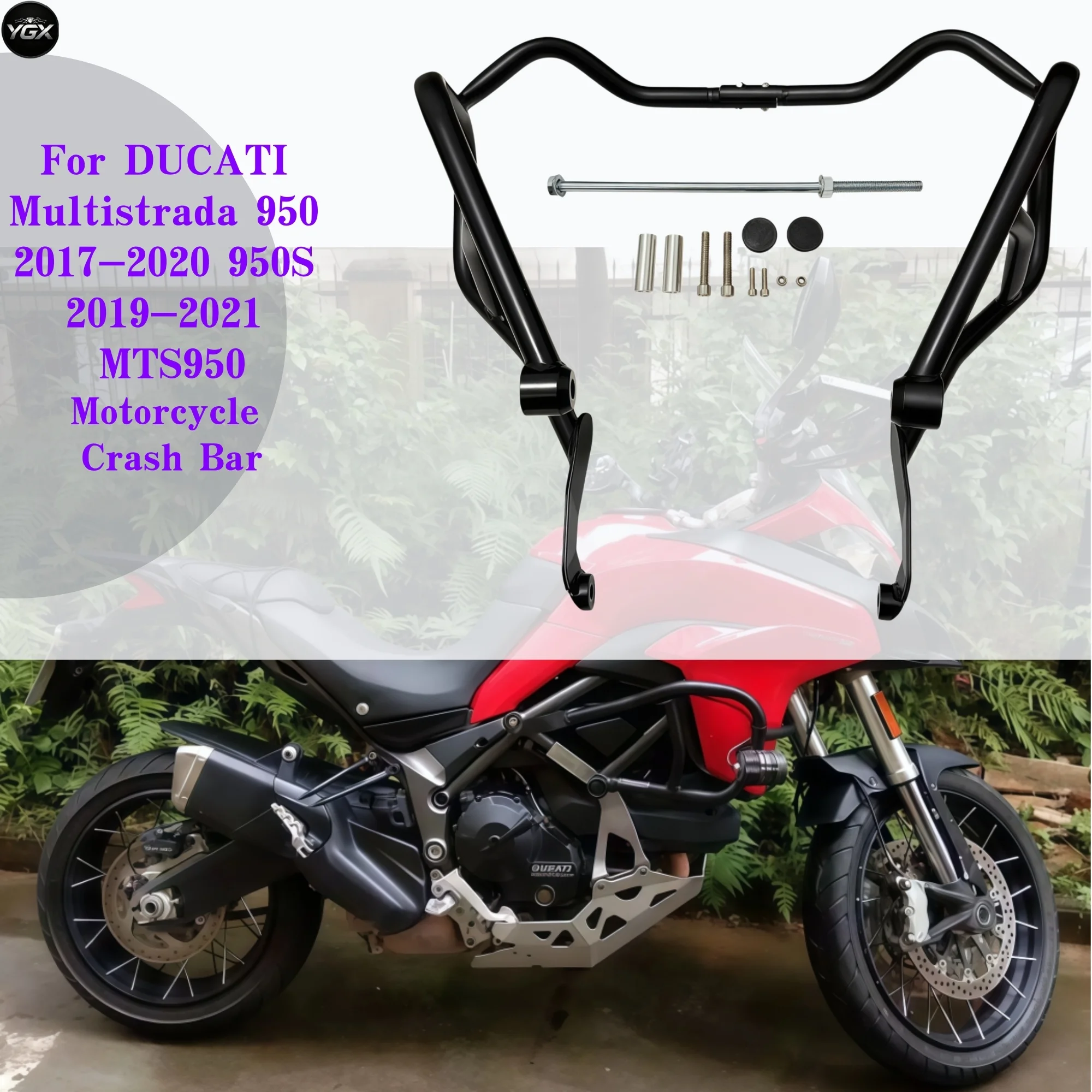 Motorcycle Crash Bar Engine Guard Highway Bumper Anti-Drop Tank Frame Protector For DUCATI Multistrada 950 2017-2020 950S 19-21