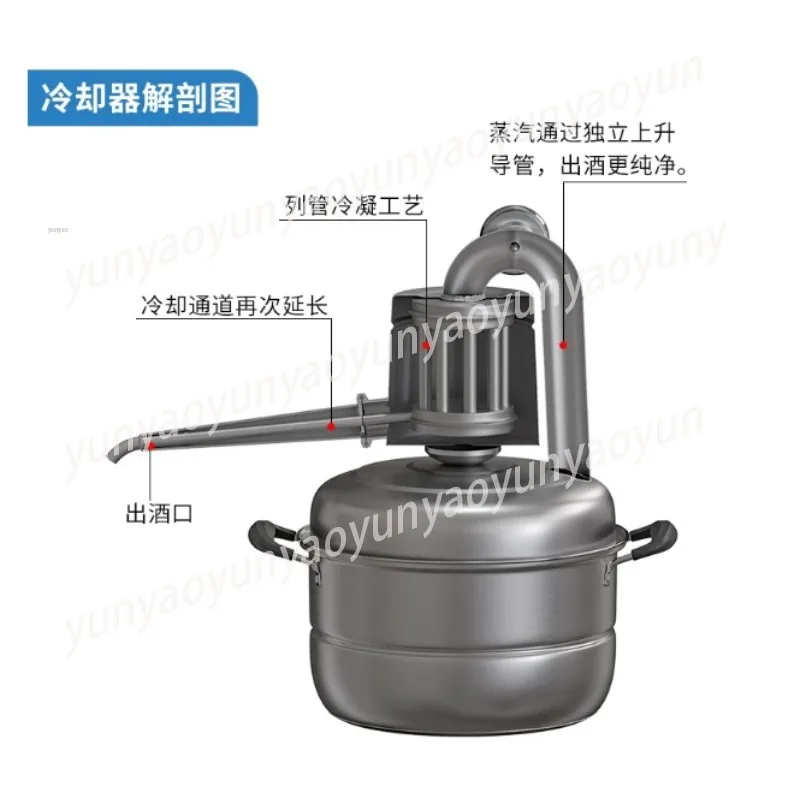 Mini Home Alcohol Distiller Full Set DIY Brewing Tool for Fruit Wine White Spirit Hydrosol Making