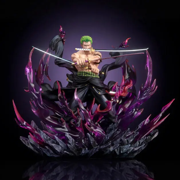 JT One Piece Roronoa Zorniger Zoro PVC Anime-Figur GK-Statue Sammlermodell Desktop-Dekoration Geschenk für Anime-Sammler