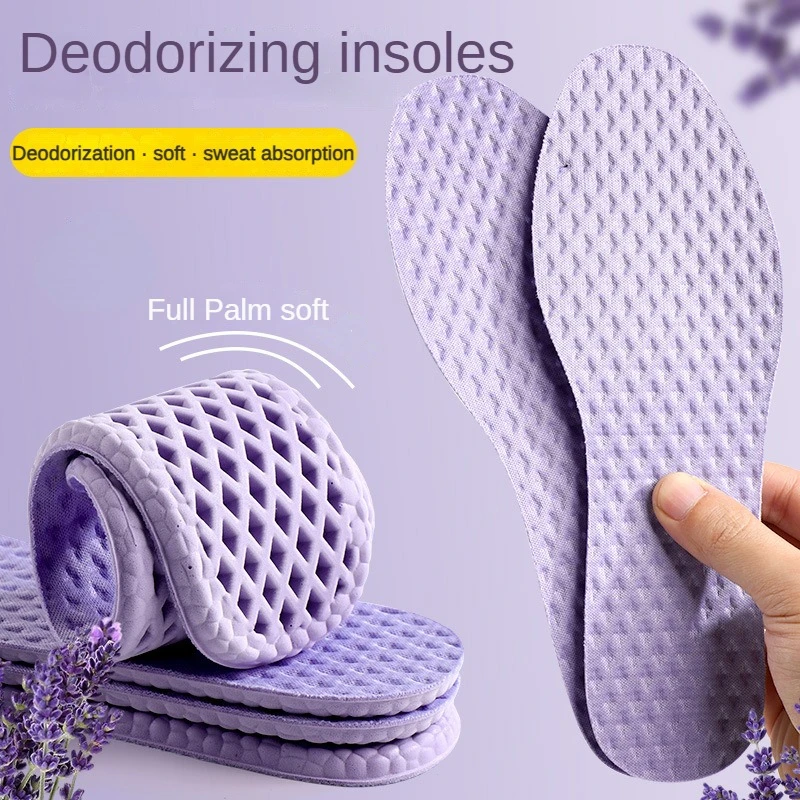 

Mint Mugwort Deodorizing Insoles Men Women Soft Breathable Sports Cushion Inserts Sweat-absorbing Deodorant Insole Shoe Pads