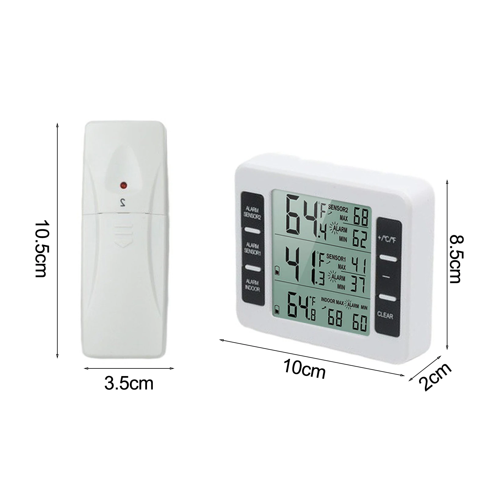Garden Use Wireless Thermometer Real Time Temperature Monitor Temperature Alarm Outdoor Temperature Measurement Fast Update Rate