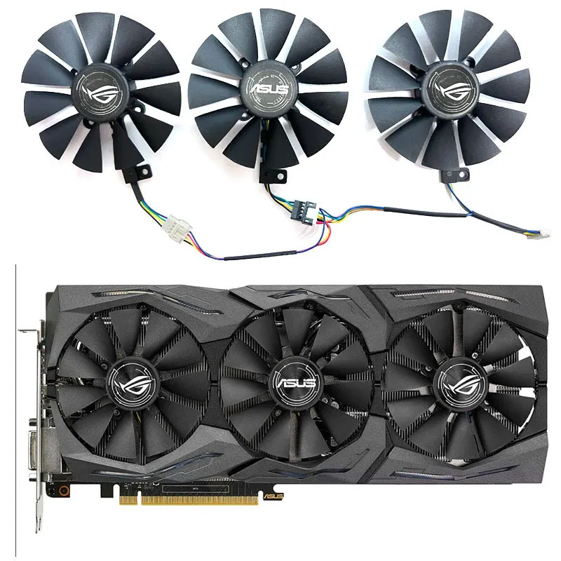 87MM brand new for ASUS GeForce GTX1060 1070 1080 1080ti ROG STRIX graphics card replacement fan T129215SU