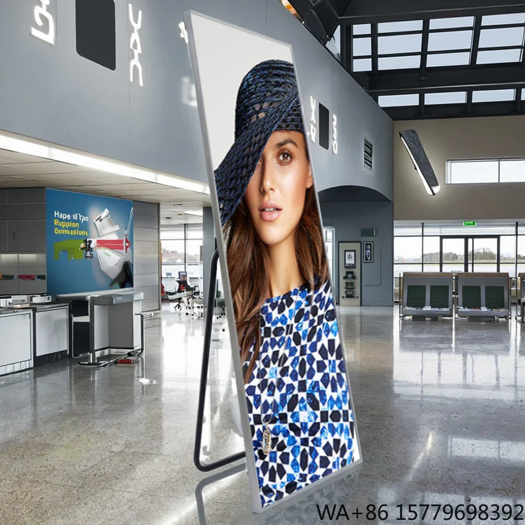 Digital Catalog LED Poster Display Advertising Screen 2mm Pixel Pitch 600-900cd/sqm Brightness for Indoor/Outdoor Endless Aisle