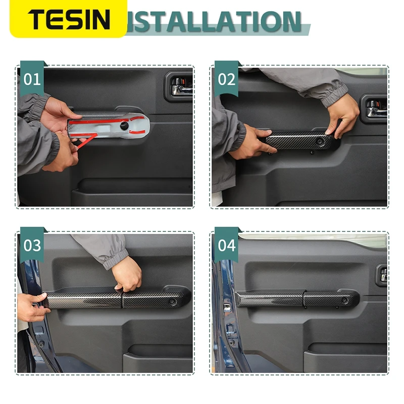TESIN Car Inner Door Armrest Panel Handle Trim Cover for Suzuki