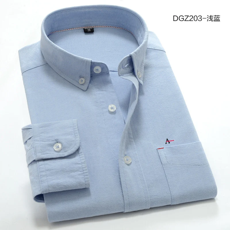 Novo 2022 camisa para homens camisas de Algodão casuais masculino bolso regular-ajuste botão-paraho baixo camisa do homem de