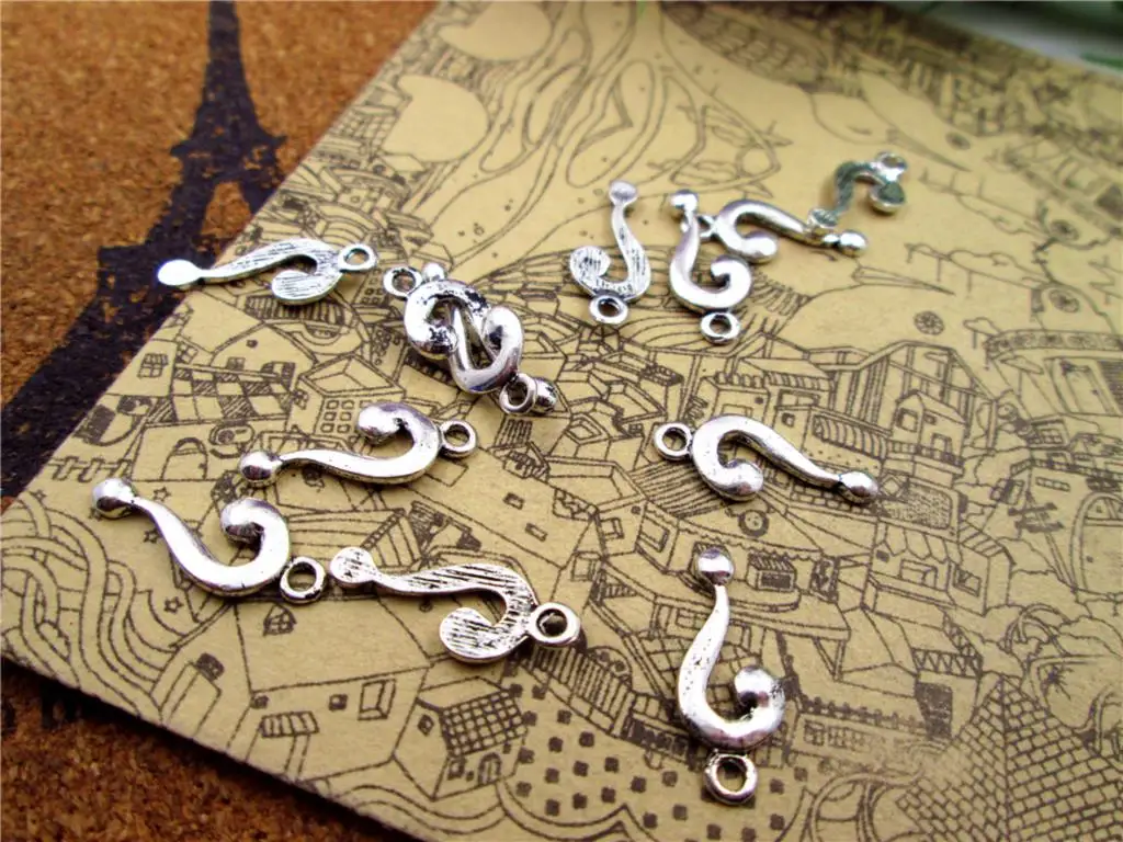 

240pcs--18x7mm Question Mark Charms For Jewelry Making DIY Findings Antique Silver Color Alloy Pendants