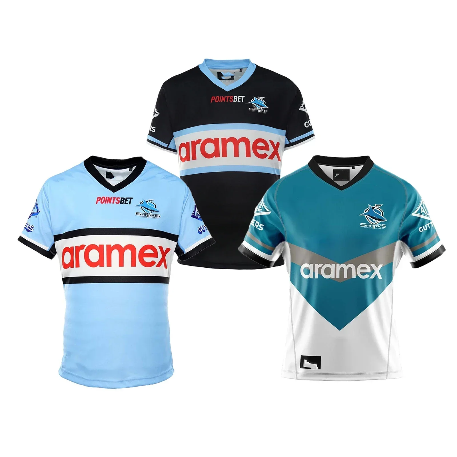 2021/22 Cronulla-Sutherland Sharks  Men's Replica Home/Away/Heritage Jersey Rugby  T-Shirt S-5XL Customize